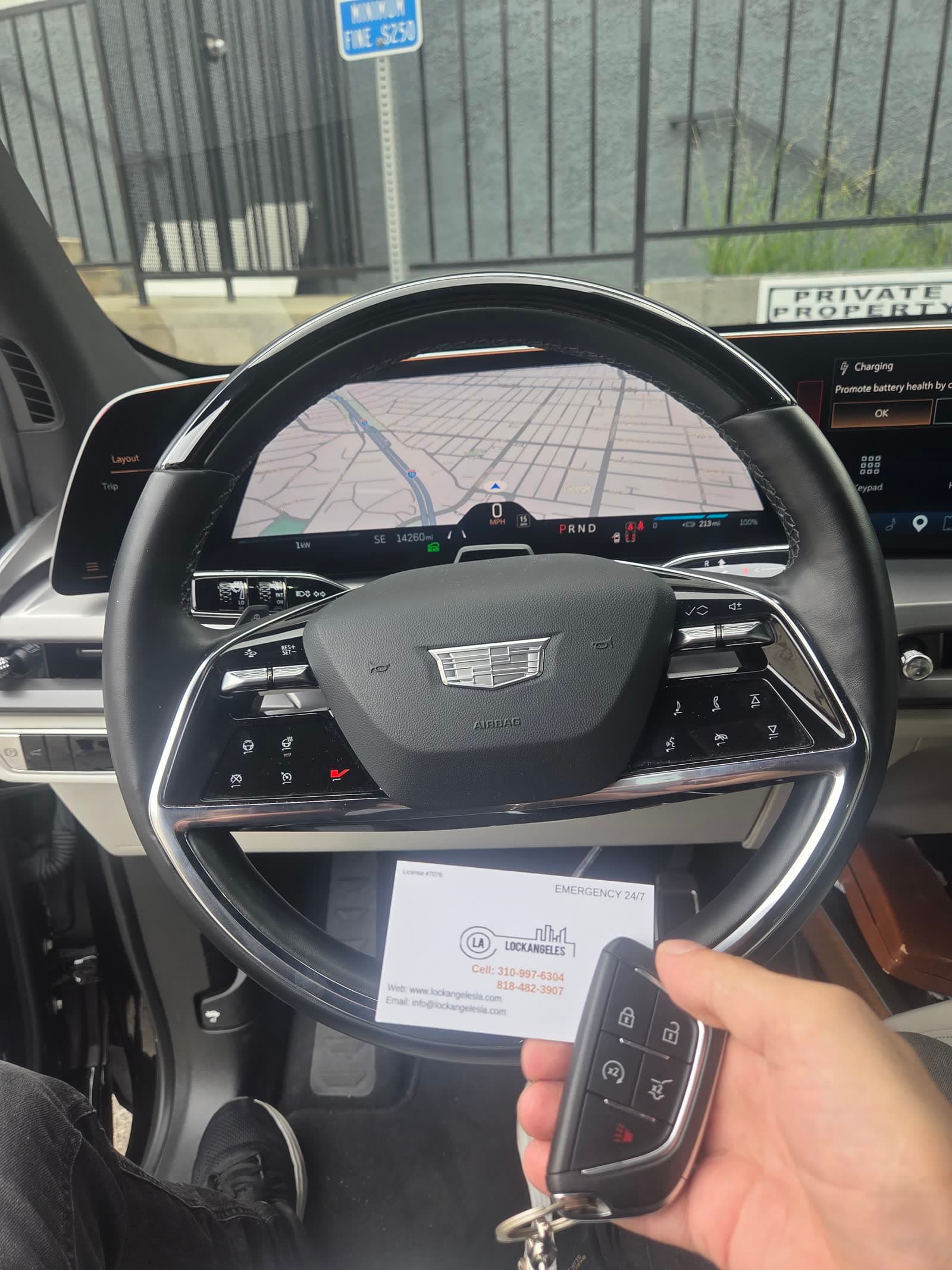 Cadillac VISTIQ smart key programming by LockAngeles mobile locksmith in Los Angeles