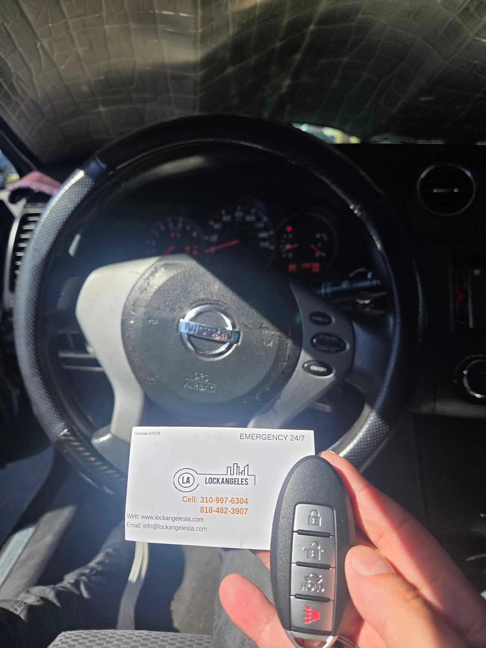 Nissan intelligent key replacement by LockAngeles locksmith in Los Angeles