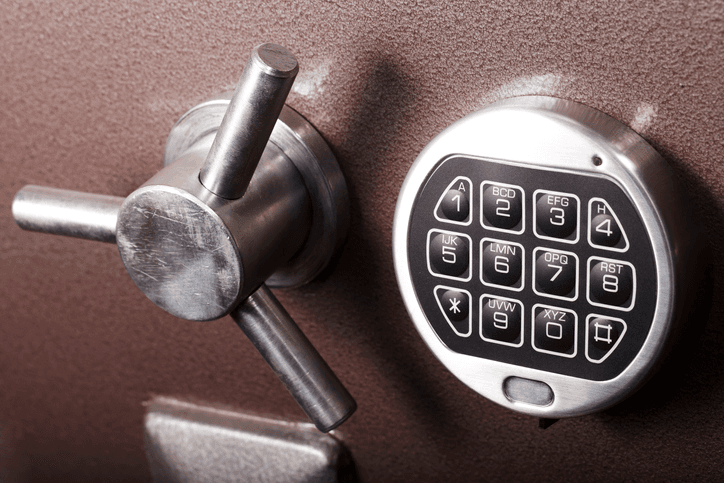 Electronic keypad safe serviced on-site by a licensed Los Angeles locksmith